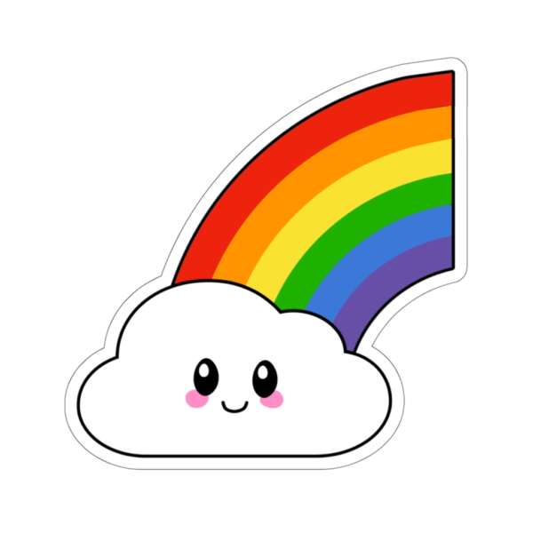 Cloud & Half Rainbow Sticker – Doodlecorn
