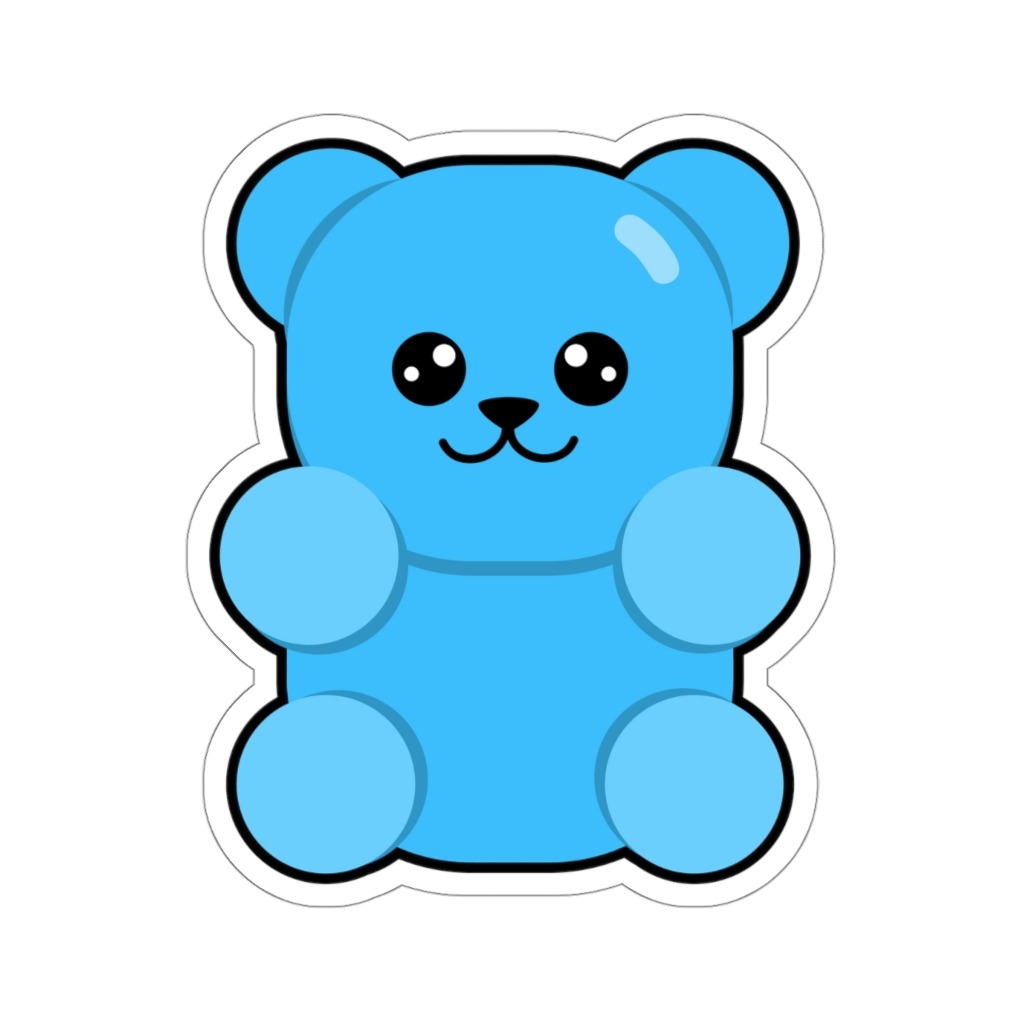 Blue Gummy Bear Sticker – Doodlecorn